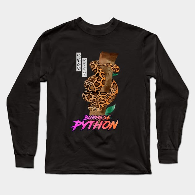 Burmese Python Long Sleeve T-Shirt by Thor Reyes